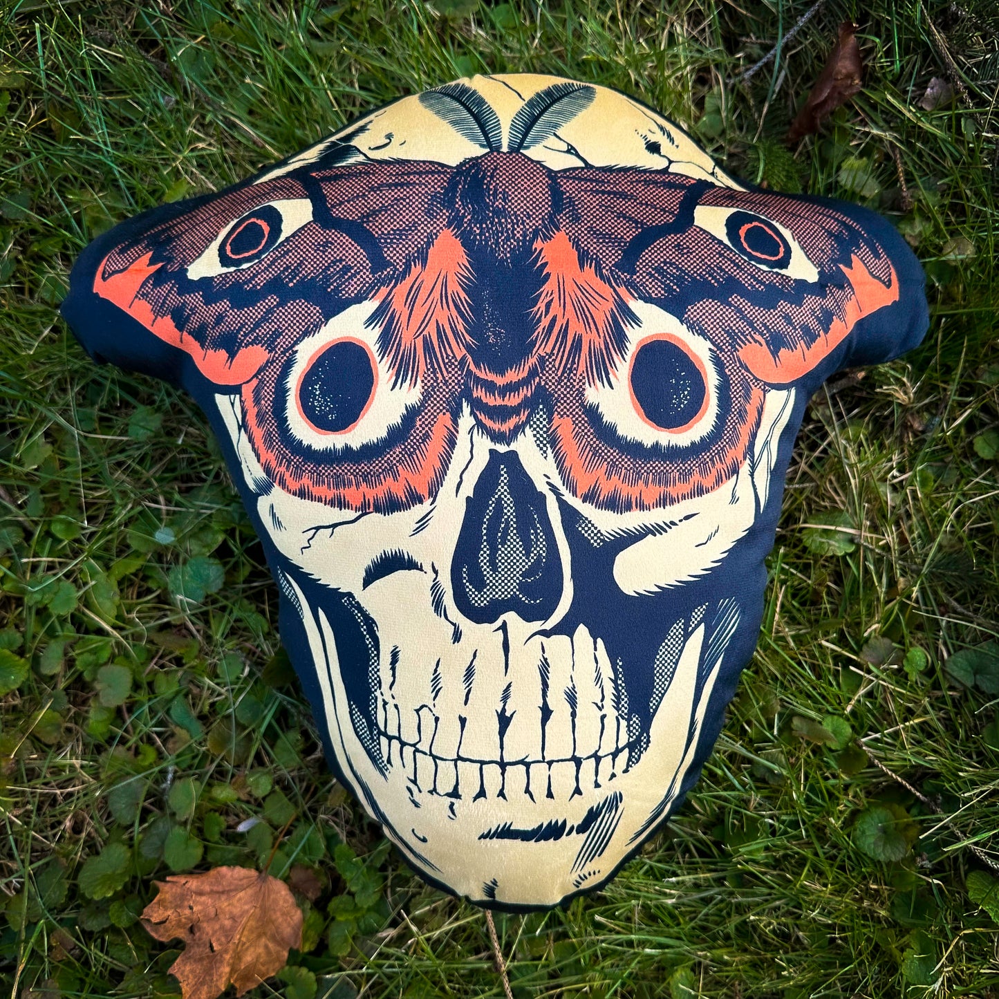 Masquerade Moth Throw Pillow