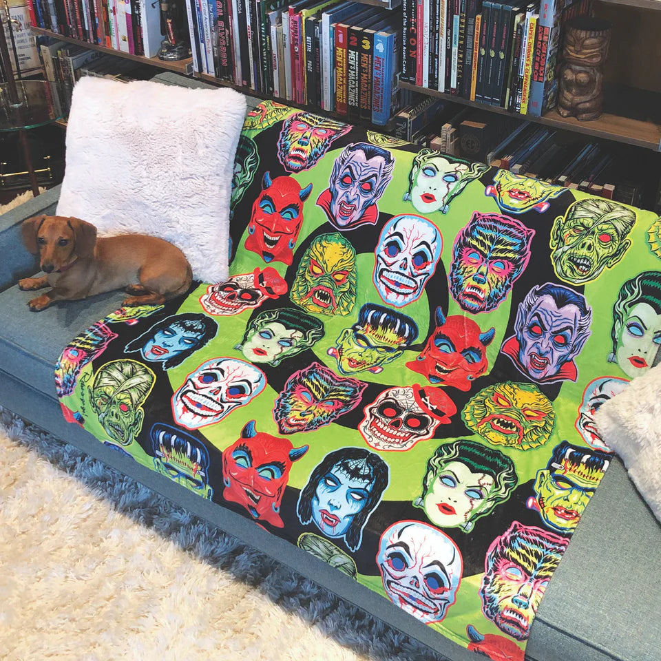 Monster-Rama Plush Throw Blanket