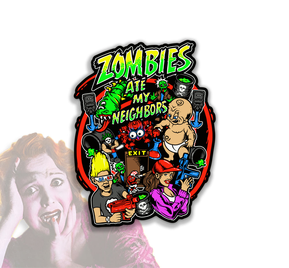 Zombies Ate My Neighbors - 4.5" Vinyl Sticker