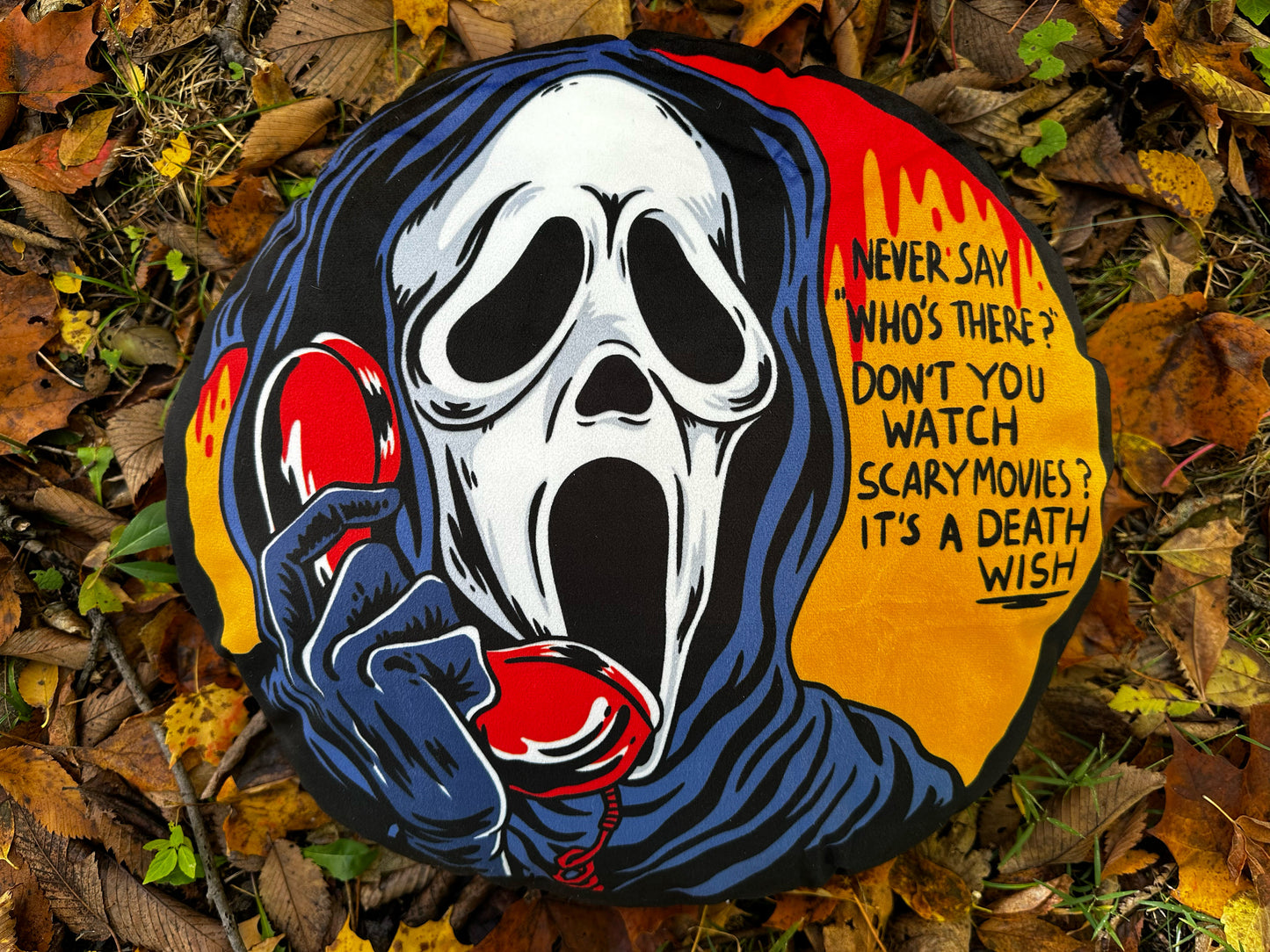 Ghost Phone Throw Pillow