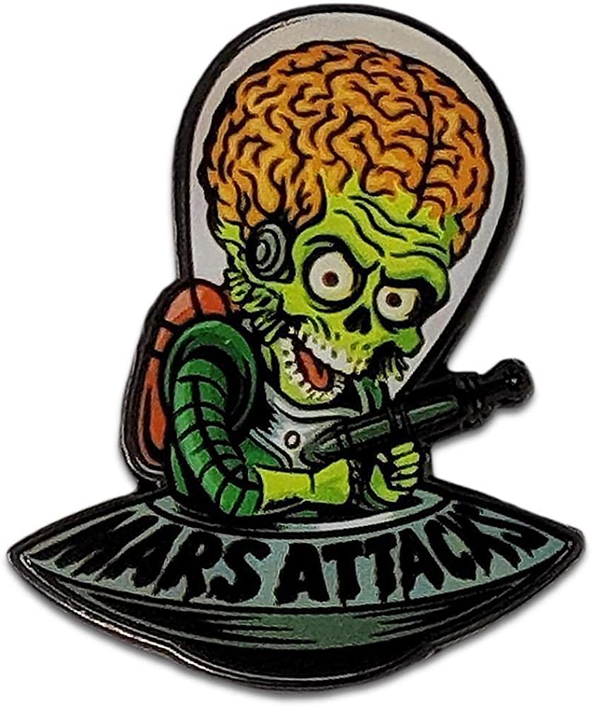 Mars Attacks Cartoon Martian Enamel Pin