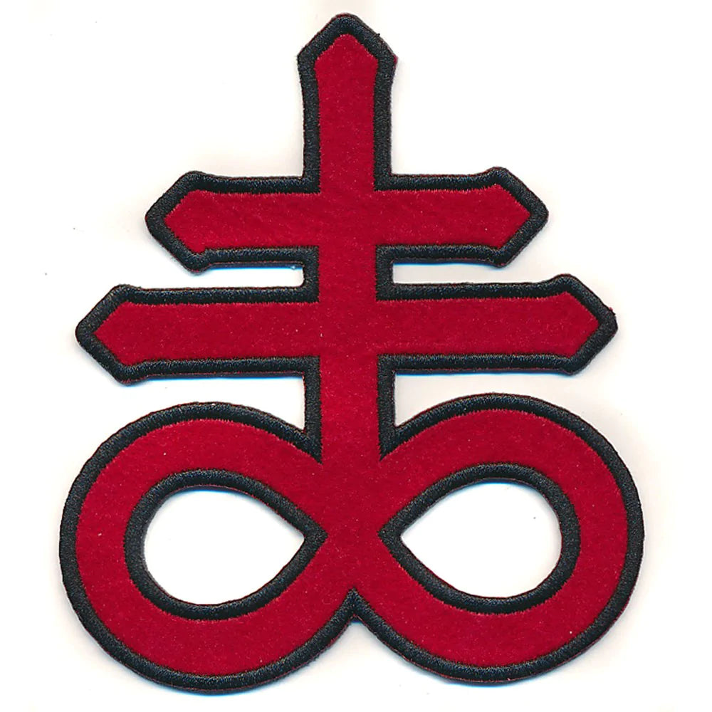 Satanic Seal Red Felt Patch