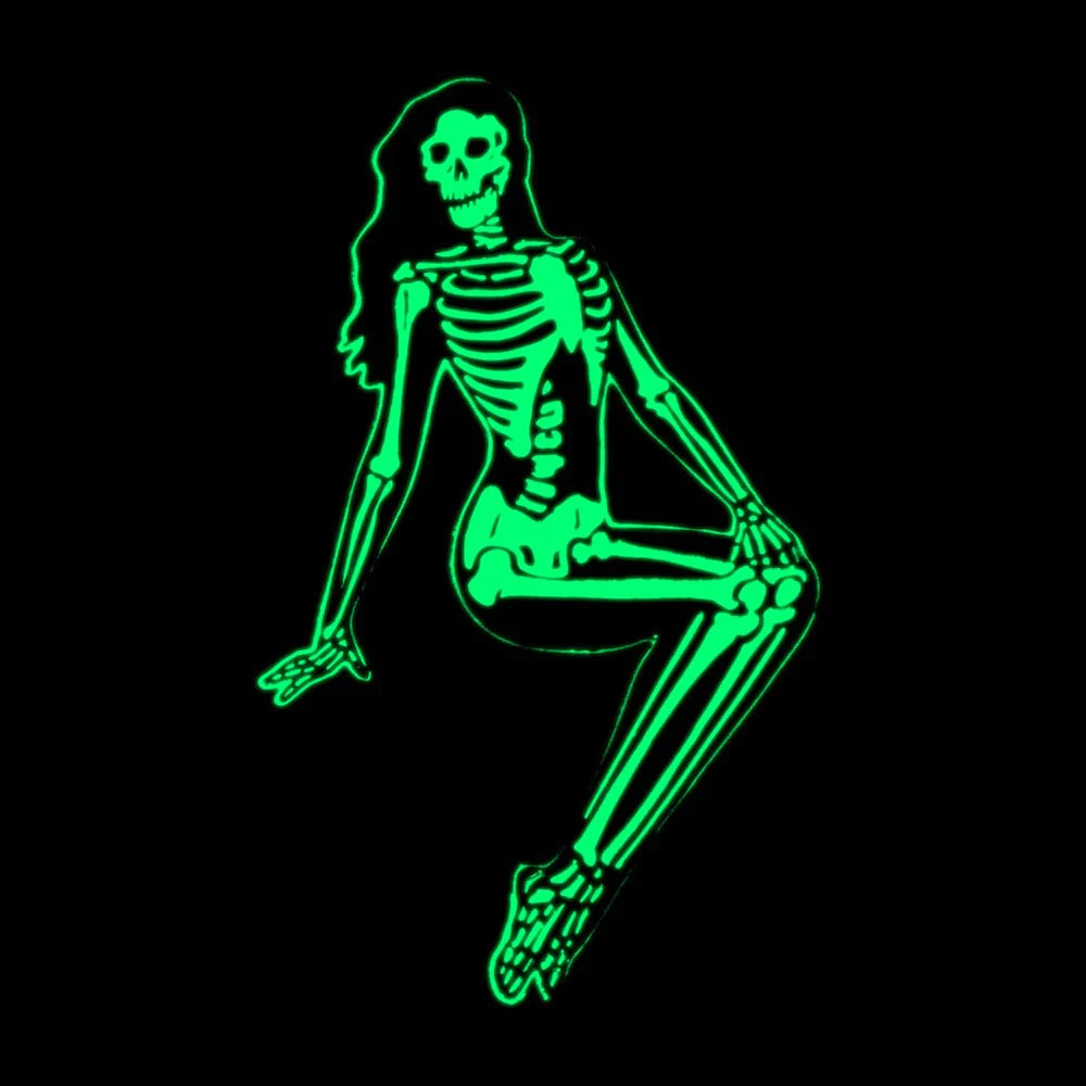 Skeleton Pin-Up Girl Enamel Pin