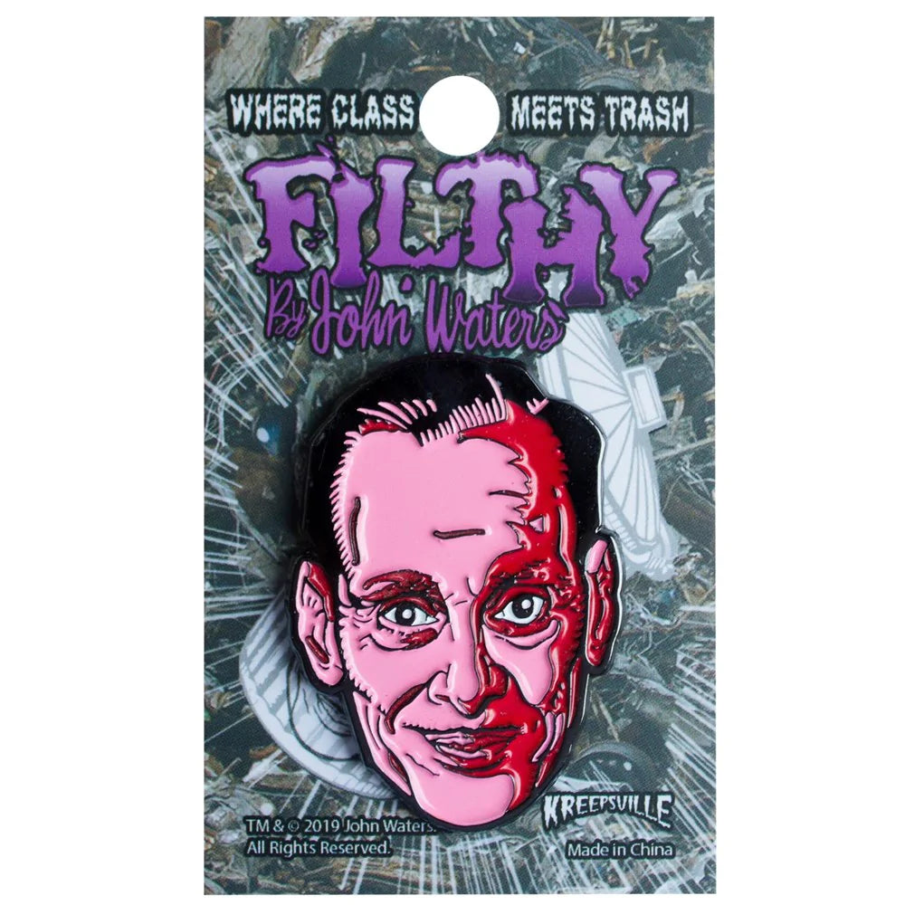 John Waters Pink Face Enamel Pin